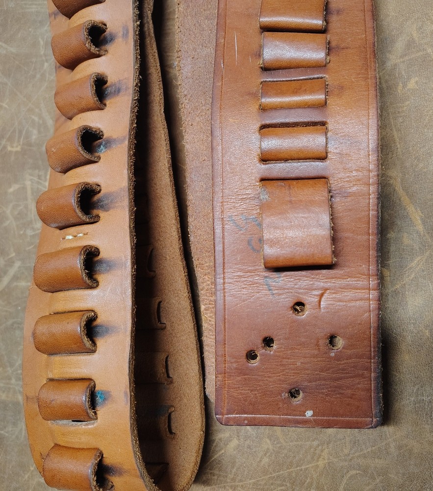 2 Leather Ammunition Belts Bandoliers