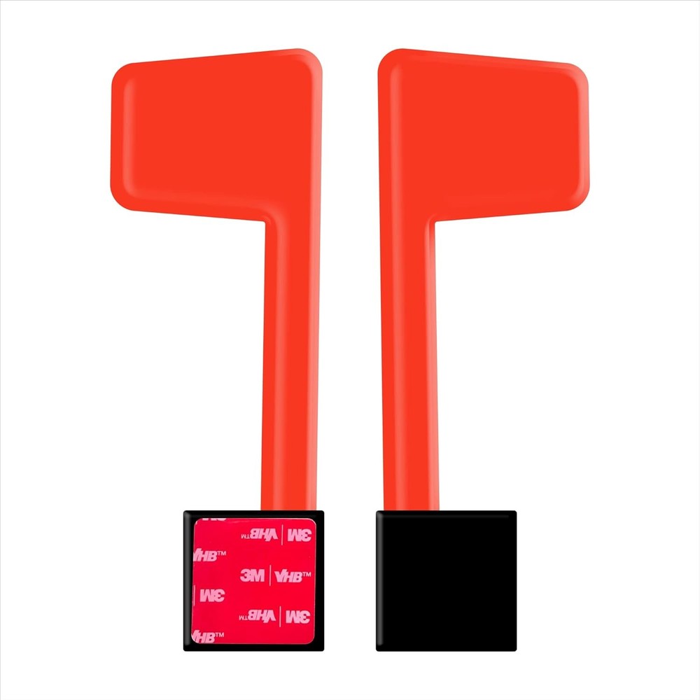 Impresa Mailbox Flag Replacement Kit - 2-Pack, Red Plastic, Surface Mount - Rust