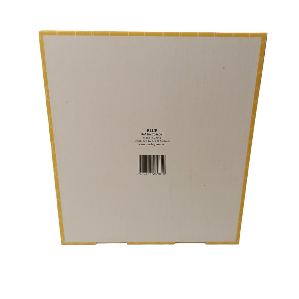 Marbig U-Clip Plastic File Fastener Binder Folder Complete Box 100 Blue 7088001