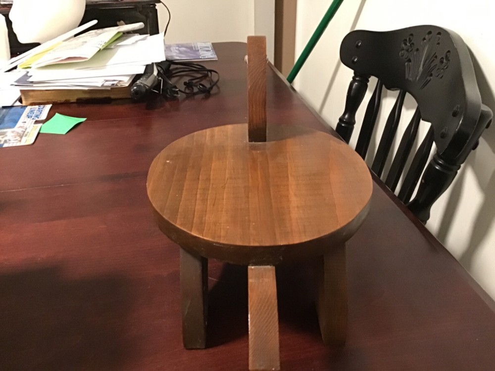 Vintage Small Wooden Turtle Stool