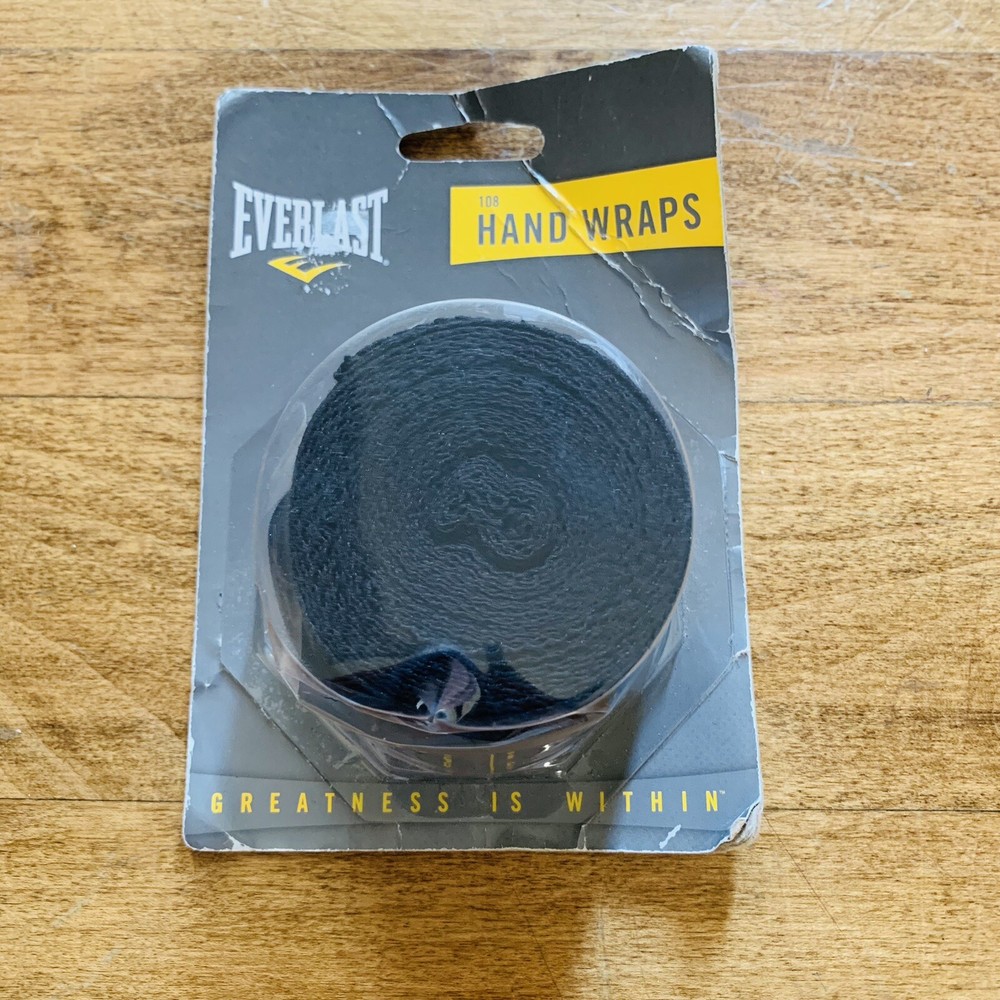 Everlast Black Boxing 108" Hand Wraps New in Box
