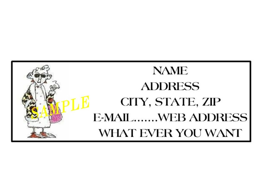 MAXINE ADDRESS LABELS COOL!!! #2