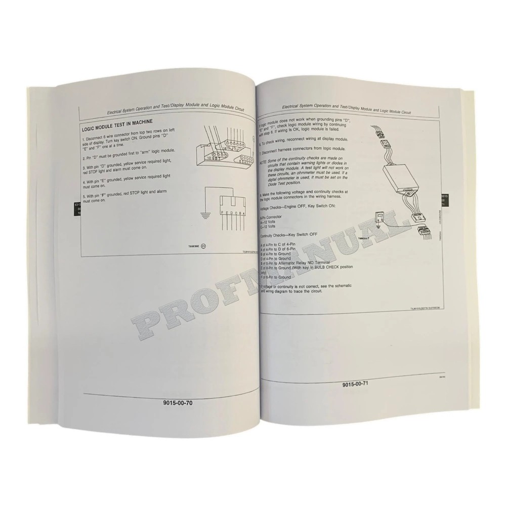 John Deere 210C 310C 315C Loader Electrical Schematic Service Manual