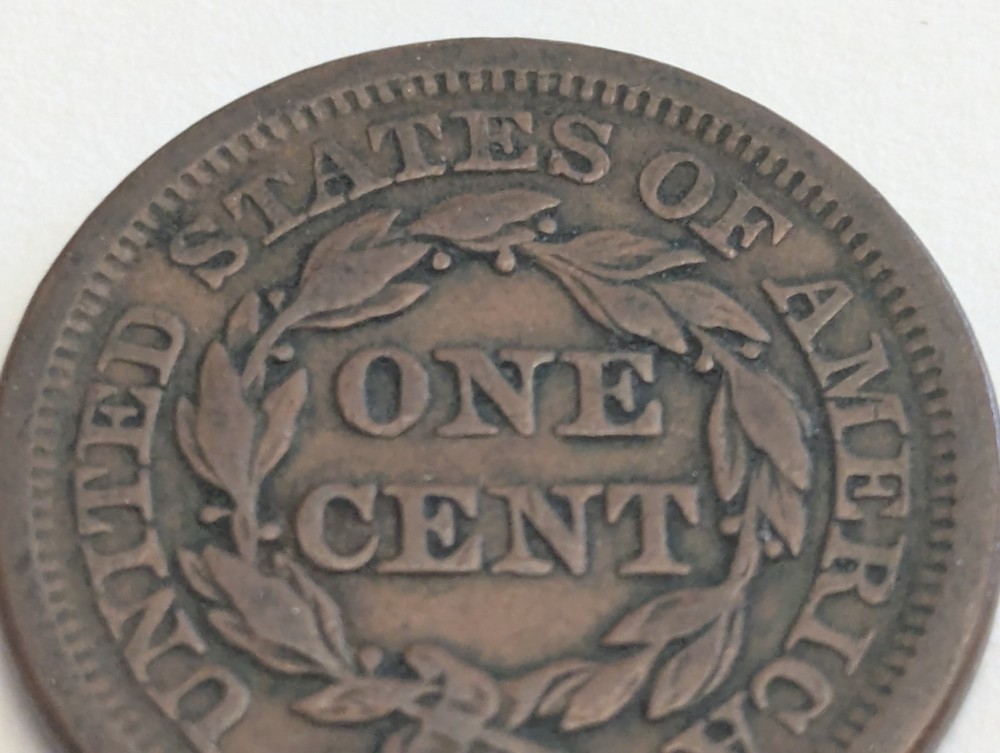 1853 Braided Hair Large Cent