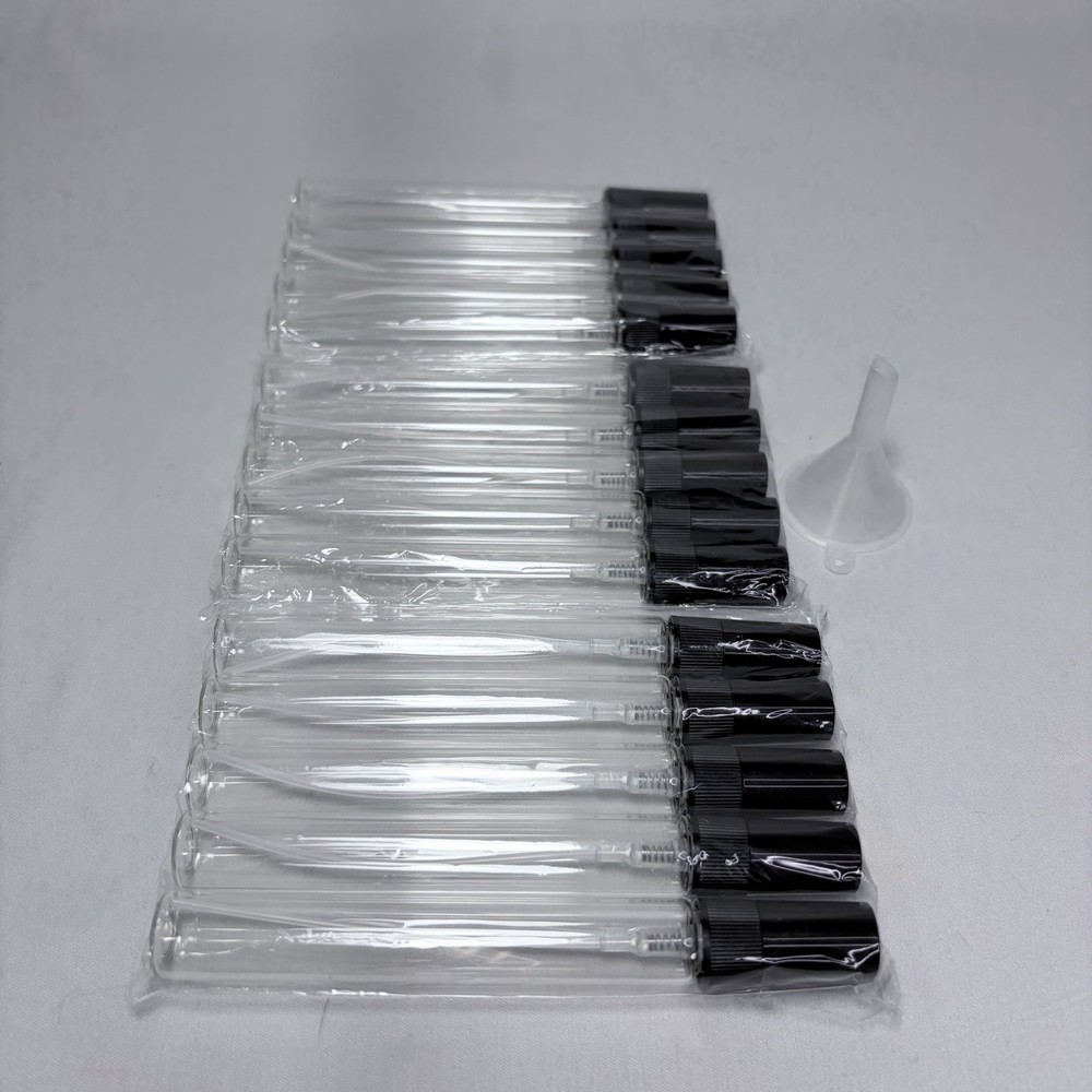 15 Pack 10ml Glass Perfume Atomizer Empty Perfume Bottles Fine Mist Spray New