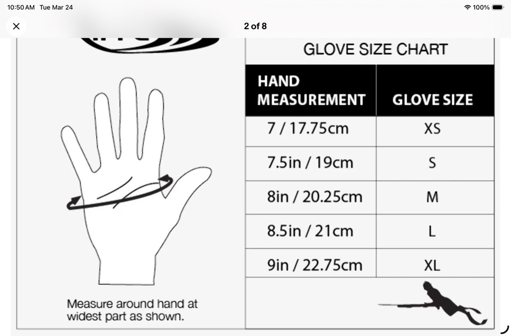 Riffe Black Amara Gloves 2.0MM Size M
