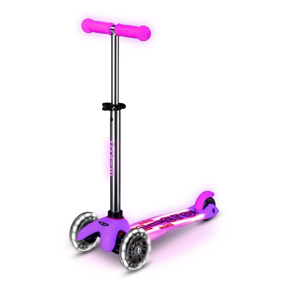 Micro Kickboard | Mini Deluxe Glow Plus LED Scooter | Adjustable Handlebar | ...