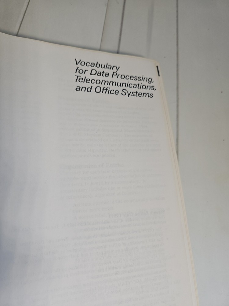 IBM Vocabulary for Data Processing, Telecommunications and Office Systems 7th Ed