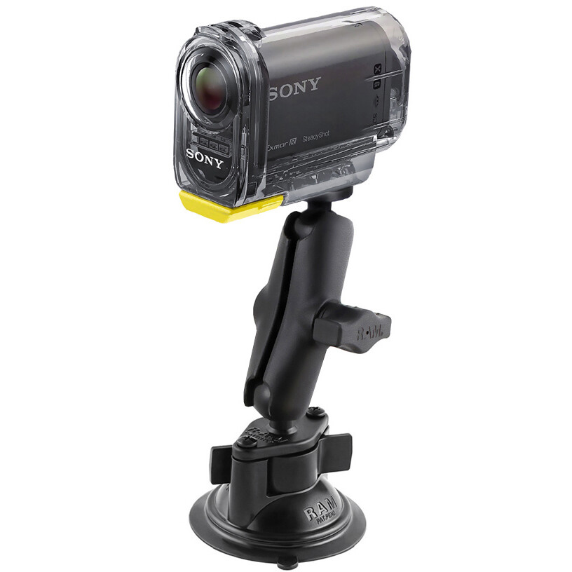 RAM Twist Lock Suction Cup Mount with 1/4-20 Threaded Camera Adapter
