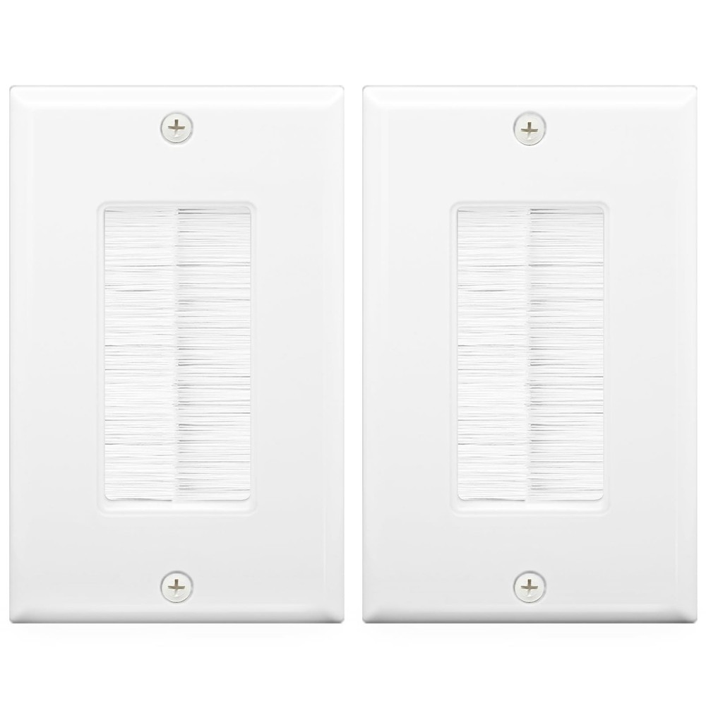 Low Voltage Cable Wall Plate, TV Mount Wire Organizer, White