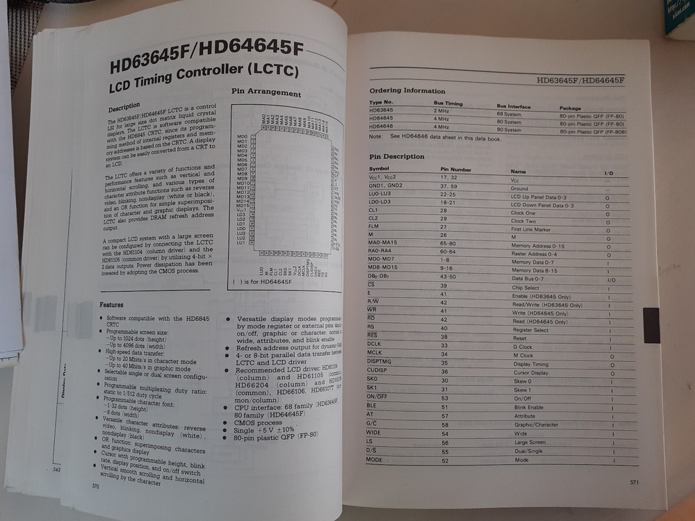 Hitachi LCD controller/Driver LSI data book ADE-407-001 D(O) (6-24D), 1991