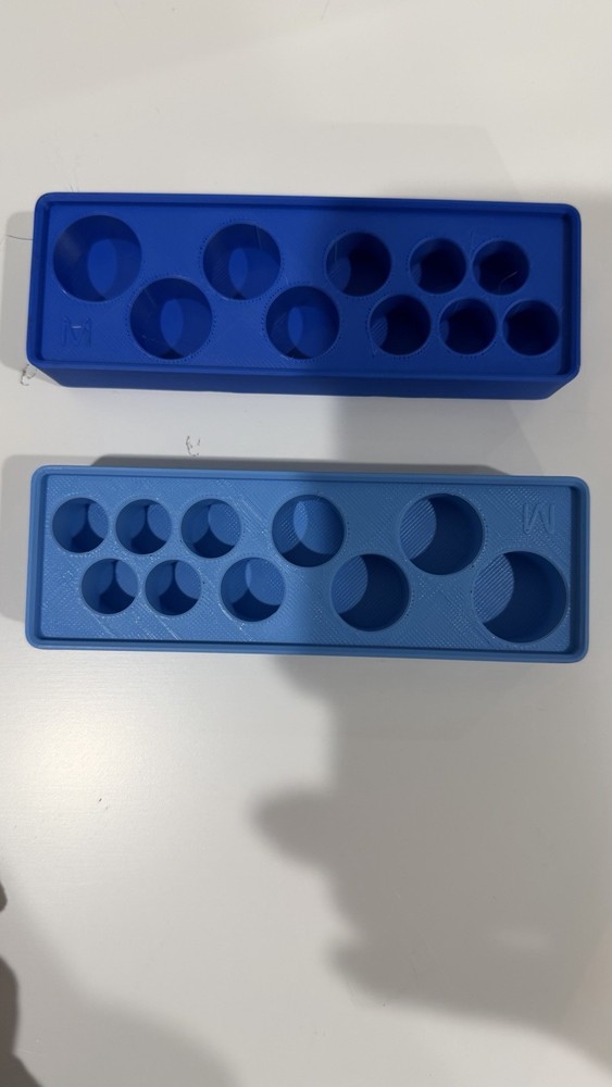 New Socket Tool Holder ( Gridfinity Compatible) Custom Color Organizer Tray