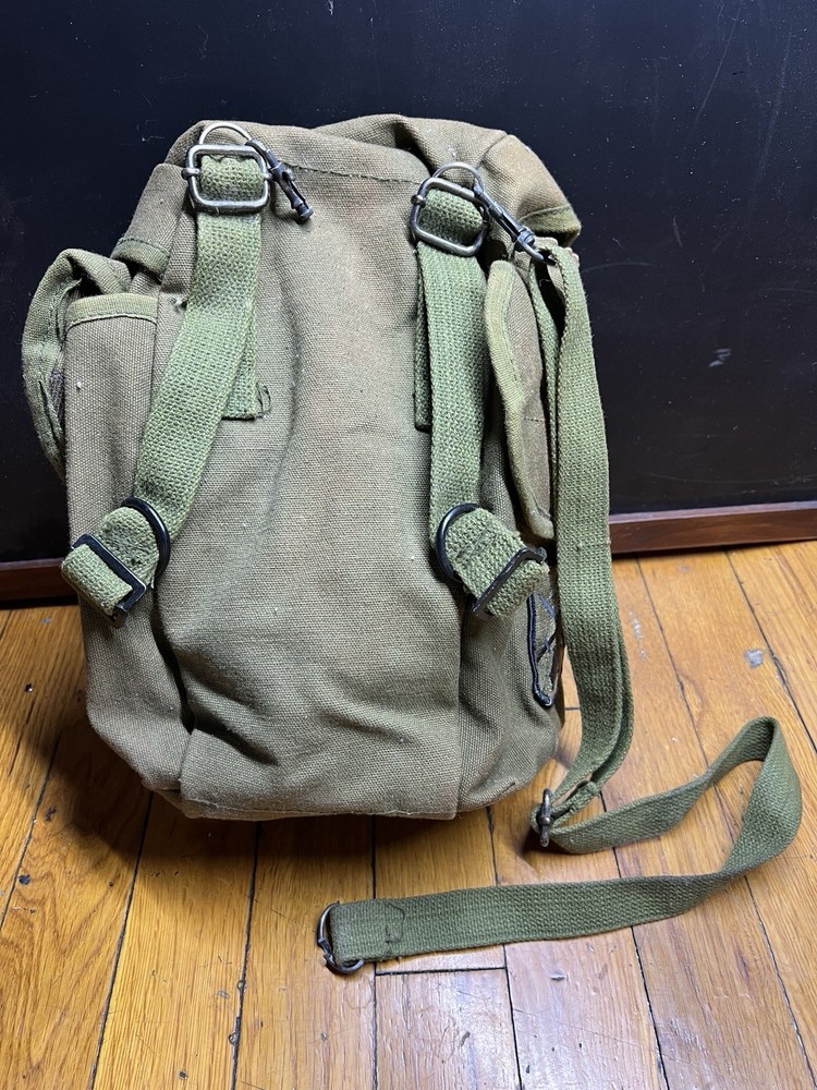 vintage military canvas haversack