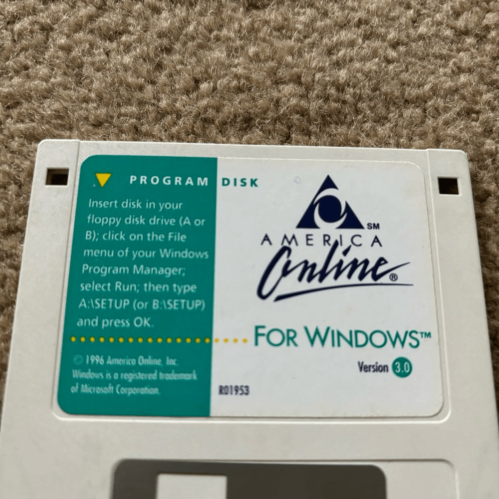 America Online For Windows Program Disk 1996