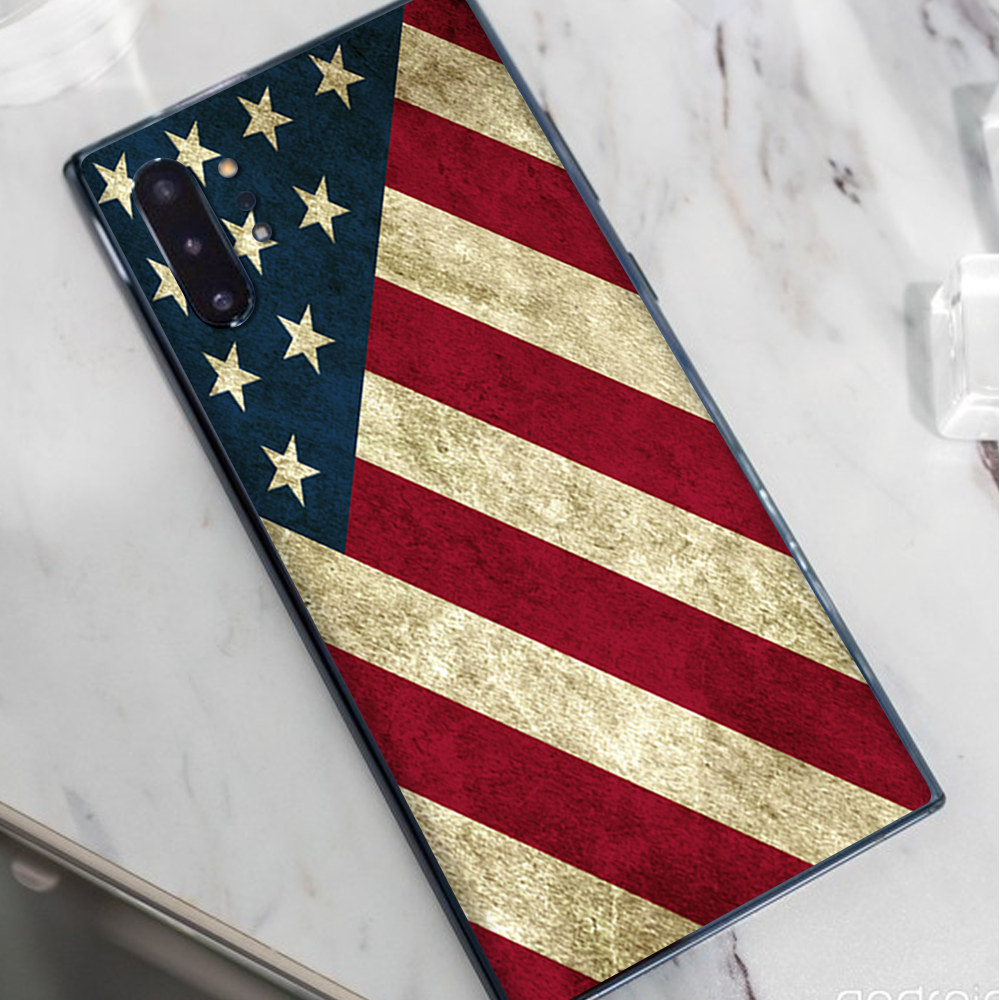 Skins Decal Wrap for Samsung Note 10 Plus Merica Flag Pattern