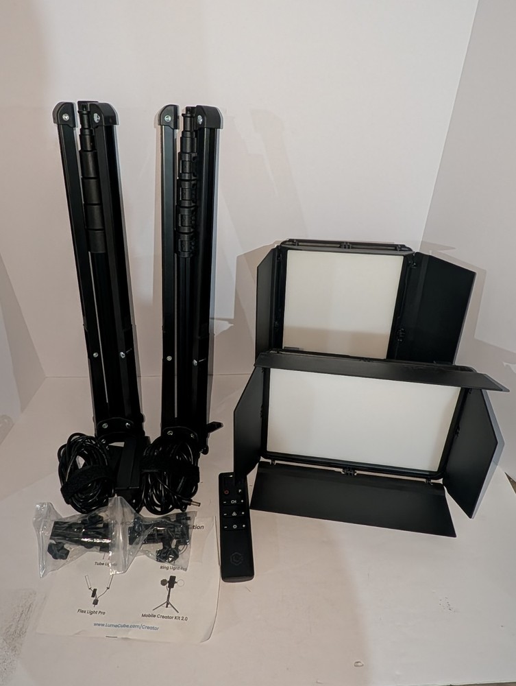 Lume Cube Studio Panel 2-Point Lighting Kit | Edge Lit LED Bicolor Light Pane...