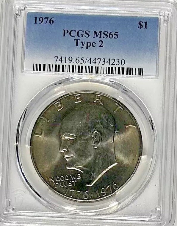 1976-P Type 2 PCGS Grades MS65 Eisenhower Ike Dollar