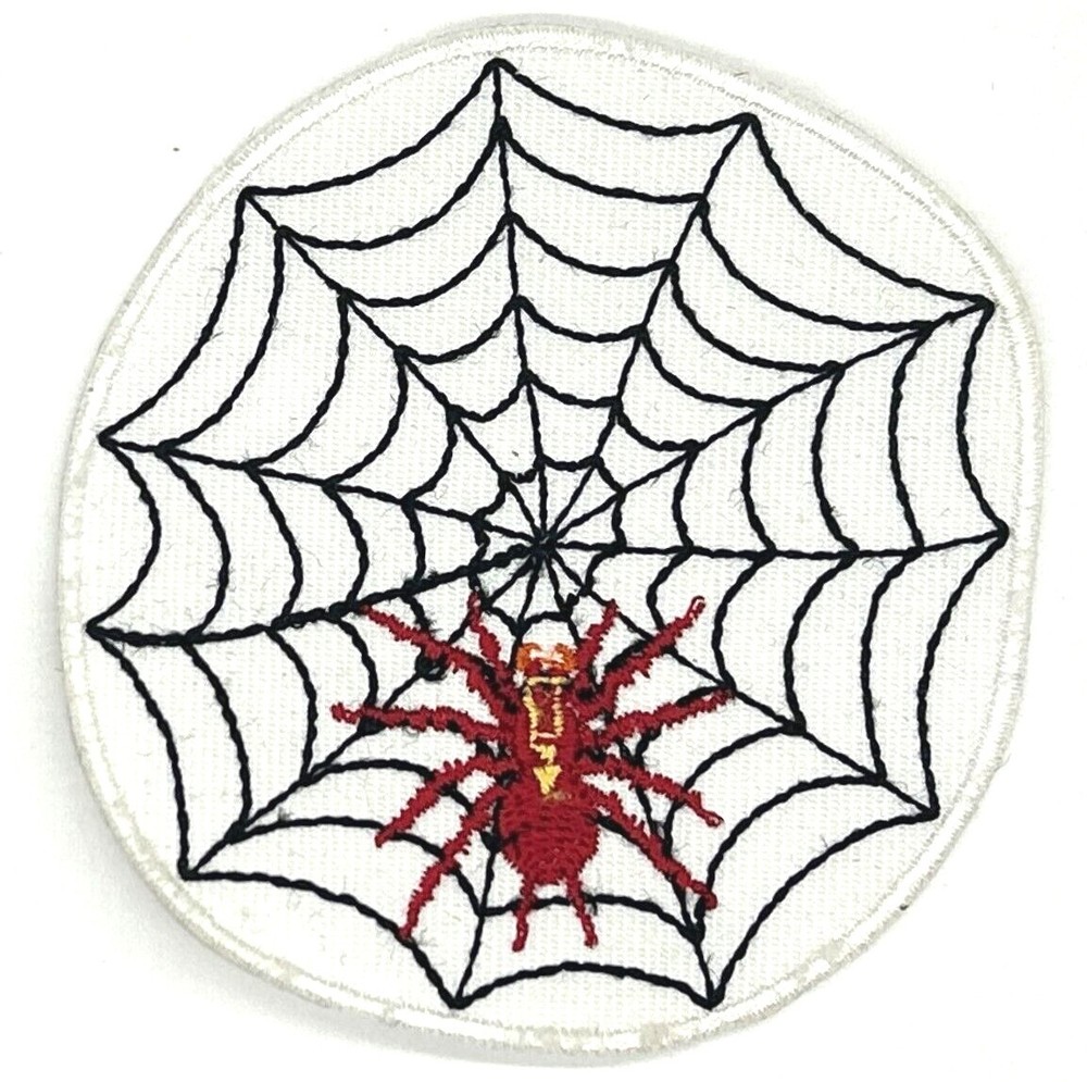 SPIDER WEB MOTORCYCLE VEST EMBROIDERED IRON ON PATCH G-11