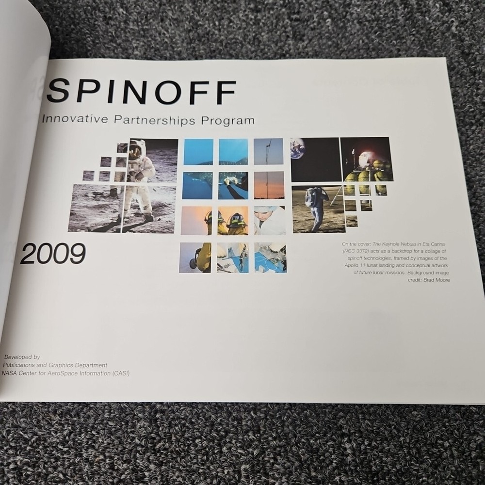 NASA SPINOFF 2009 Technology Transfer Program Book Space Jupiter Earth RARE