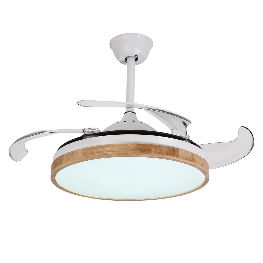 LED Ceiling Mounted Indoor 42inch White Ceiling Fan With Light Remote Control