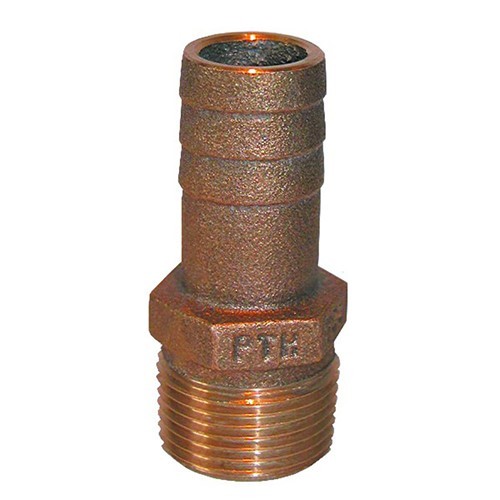 Groco PTH Bronze Standard Flow Pipe-To-Hose Adapter With NPT Thread PTH-1500
