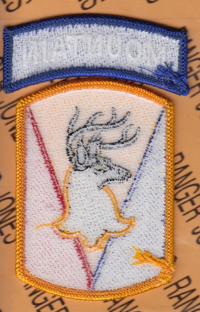 US Army 86th Infantry Regiment Mountain ~4" patch tab set m/e