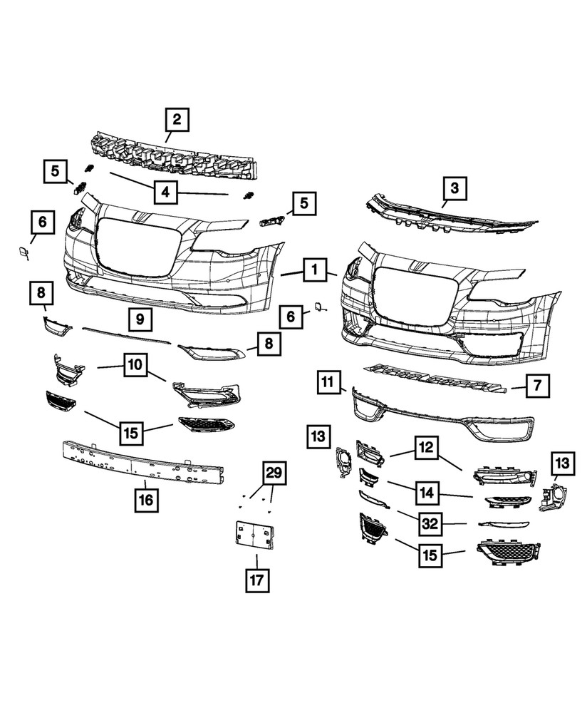 Genuine Mopar Fog Lamp Bracket Left 68232197AB