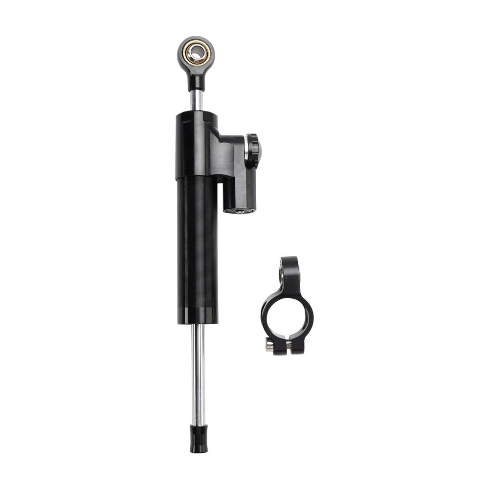 Universal Motorcycle CNC Adjustable Steering Damper Stabilizer Top Black