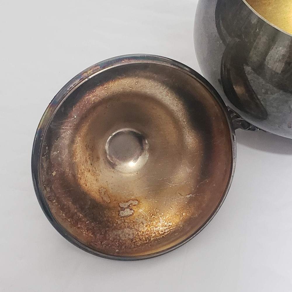 Oneida Silver Plated Footed Creamer Victorian Style with Lid