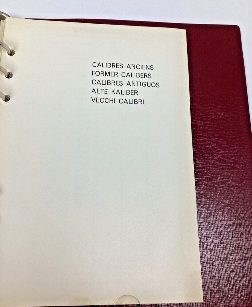 Longines #10 Technical Caliber Dictionary Parts Watch Technical Document