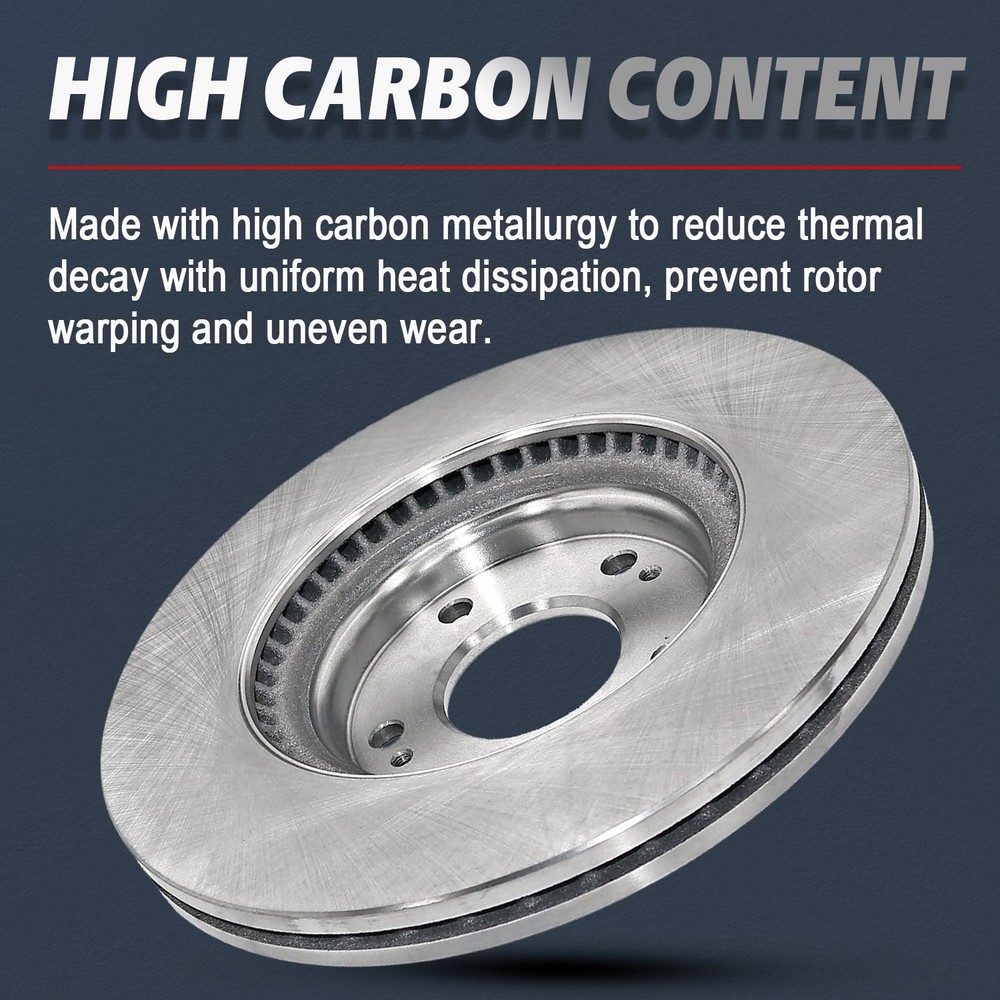 Front Vented Brake Rotors for 2013 2014 2015 2016 2017 2018 2019 Flex Explorer