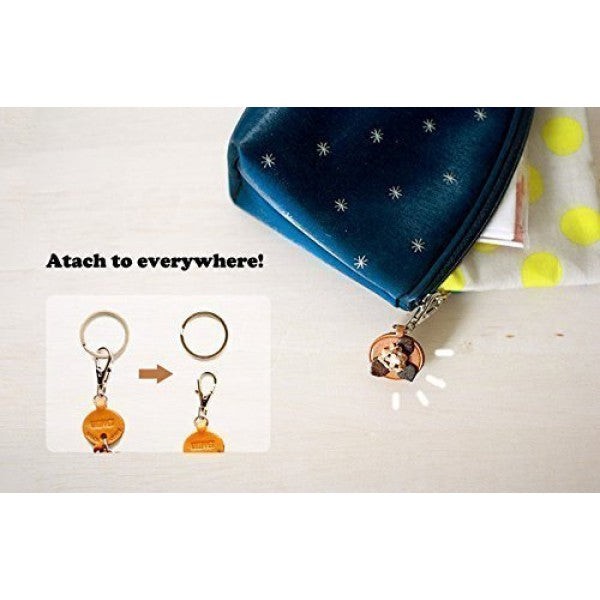 Brittany Spaniel Leather Dog Keychain
