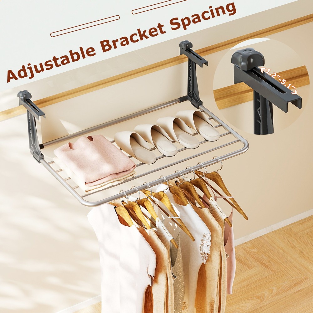 Portable Clothes Drying Rack w/Adjustable & Foldable Brackets Radiator Airer