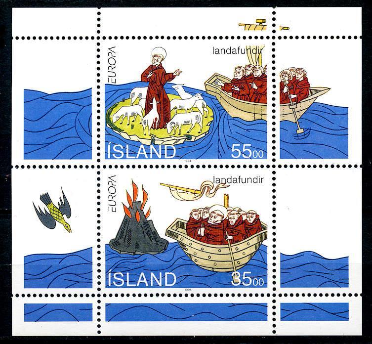Iceland: 1994 Europa Issue Mini-Sheet (781a) MNH