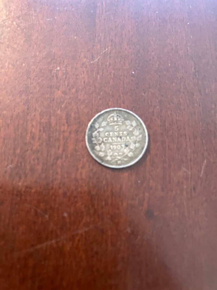 Canada  1903 H 92.5% Silver 5 Cents Better Grade