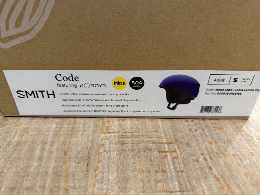 Smith Code Ski Helmet MIPS Koroyd Boa Matte Lapis Adult Small