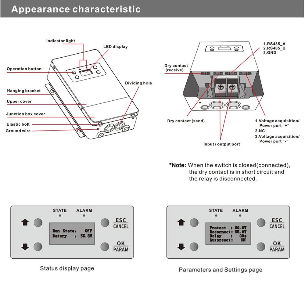 Battery Protector Safety for MPPT Solar Charge Controller Regulator 450V 100A