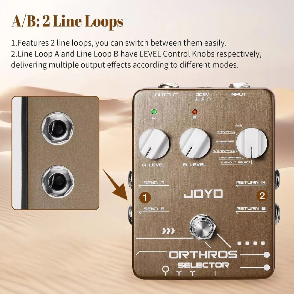 JOYO JF-24 ORTHOS Loop Guitar Effect Pedal 6 Looping Modes 2 Line Loop Selector