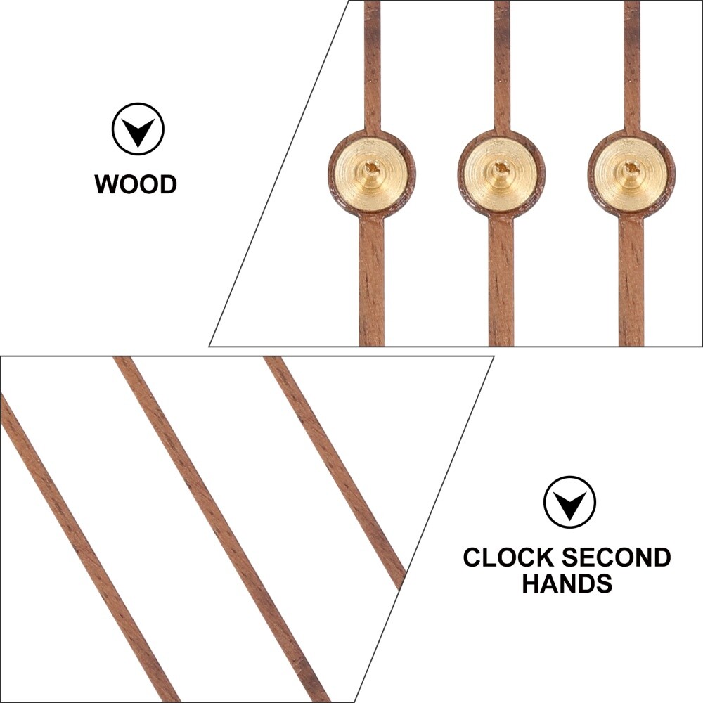 10Pcs Clock Second Hands Wooden Second Hands Replacement Clock Movement