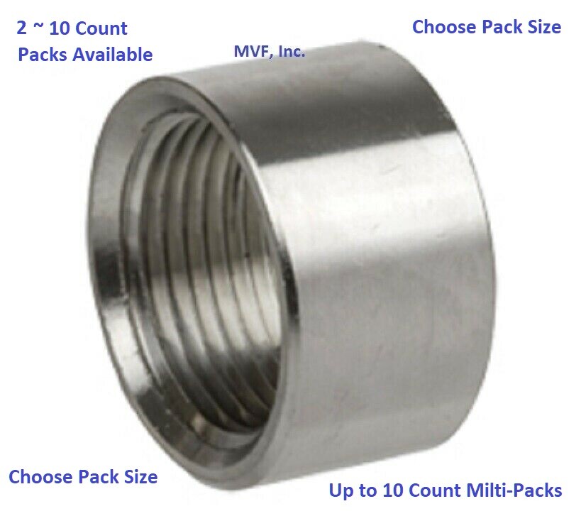 1/2" 150# NPT Half Coupling 304 Stainless Fitting Bung (Multi-Packs) SS090441304