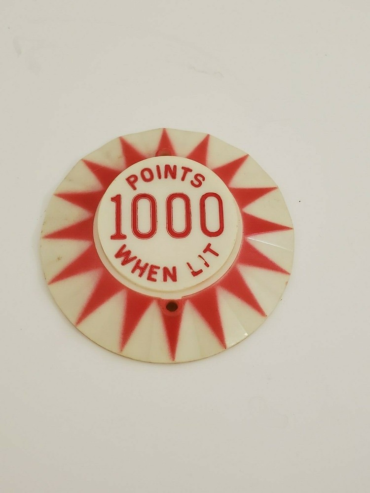 ORIGINAL 1978 BALLY MATA HARI PINBALL MACHINE PLASTIC POP BUMPER CAP 1000 POINTS