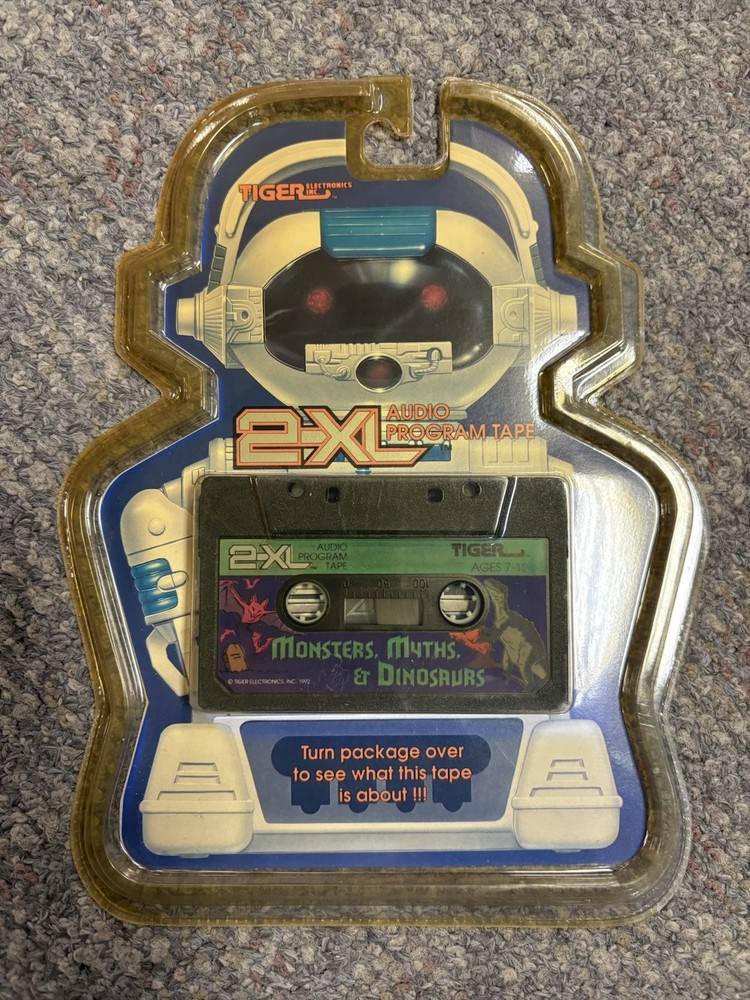 + Tiger Electronics 1992 2-XL Robot Monsters Myths Dinosaurs Audio Program Tape