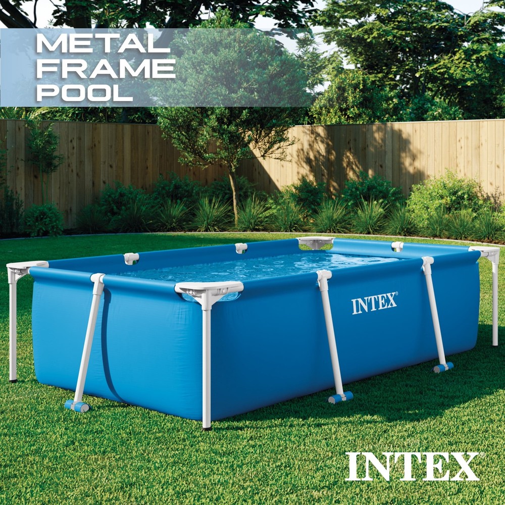 7.2ft Rectangular Frame Above Ground Splash Swimming Pool Outdoor