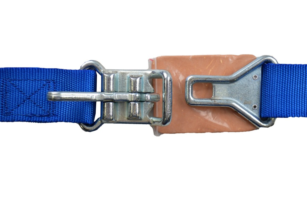 3 POINT SEAT BELT RACE HARNESS 2" LATCH & LINK PULL DOWN LAPS FLOOR MOUNT BLUE