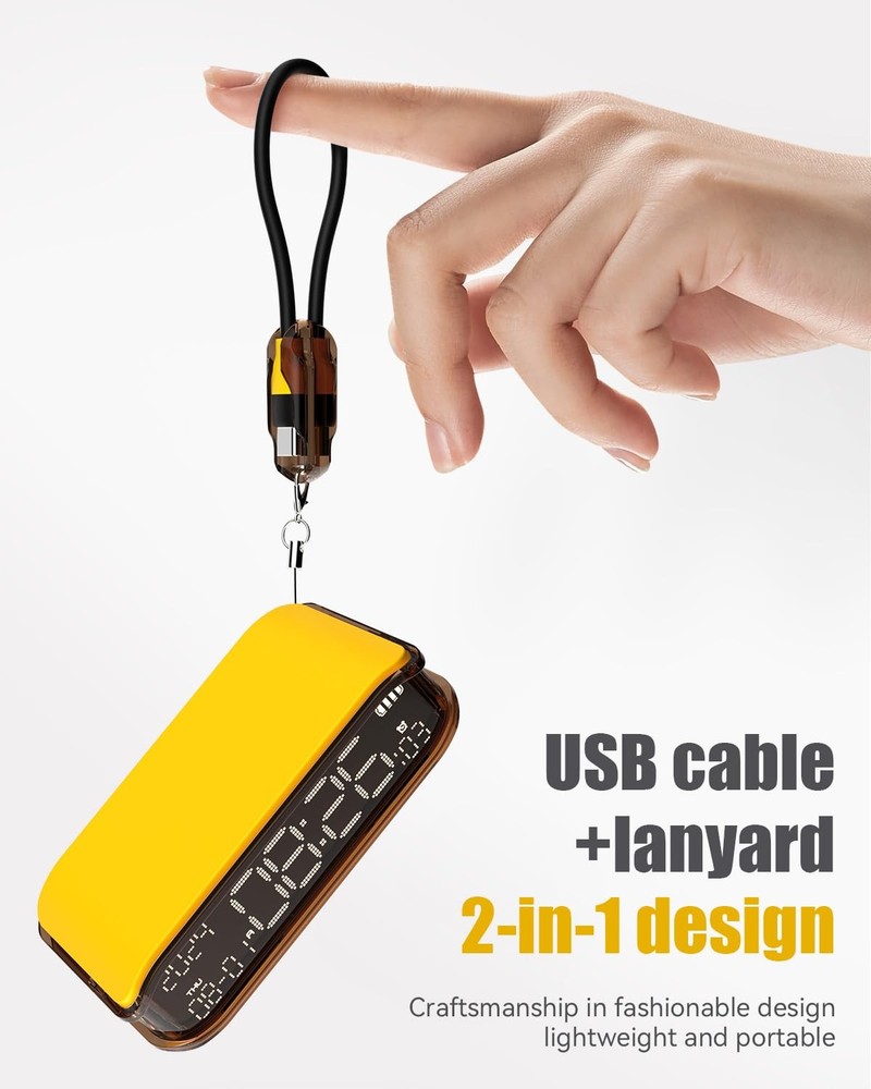 Small Digital Alarm Clock Adjustable Brightness Pomodoro Timer Heavy Sleeper