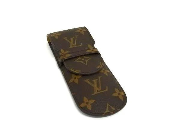 Louis Vuitton Pen Case Etui Stilo Brown Monogram Canvas Leather