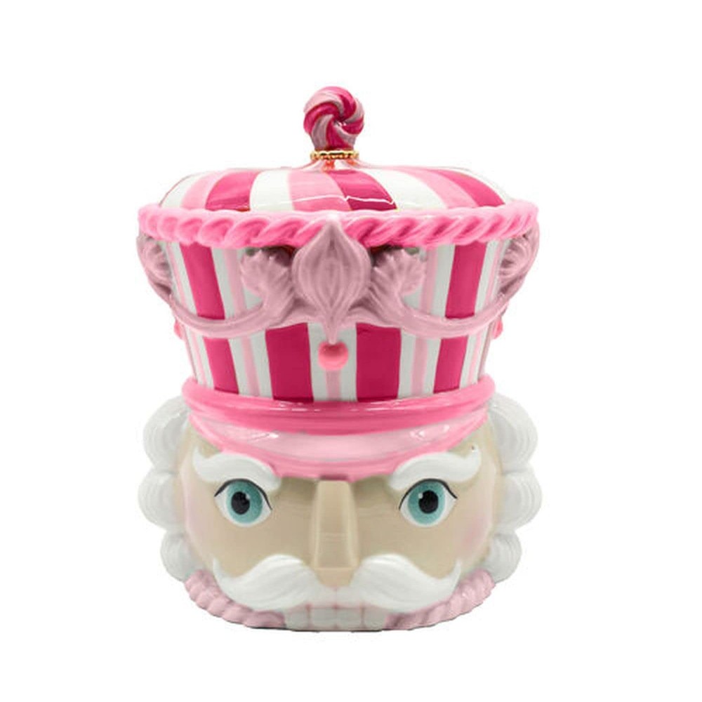 December Diamonds Nutcracker Sweet Shoppe Pink Nutcracker Cookie Jar Decor
