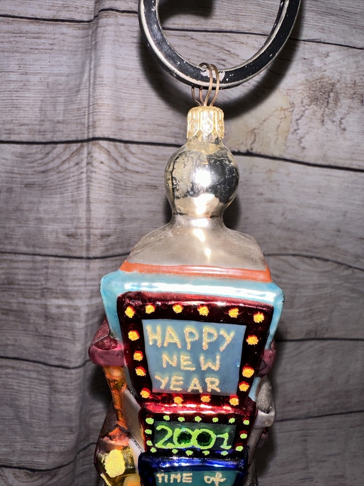 Christopher Radko Countdown 2001 Glass New Years Ornament Dated