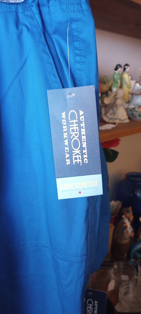 Cherokee Authentic Workwear Unisex Size Medium Navy Blue Scrub Set Top & Pants