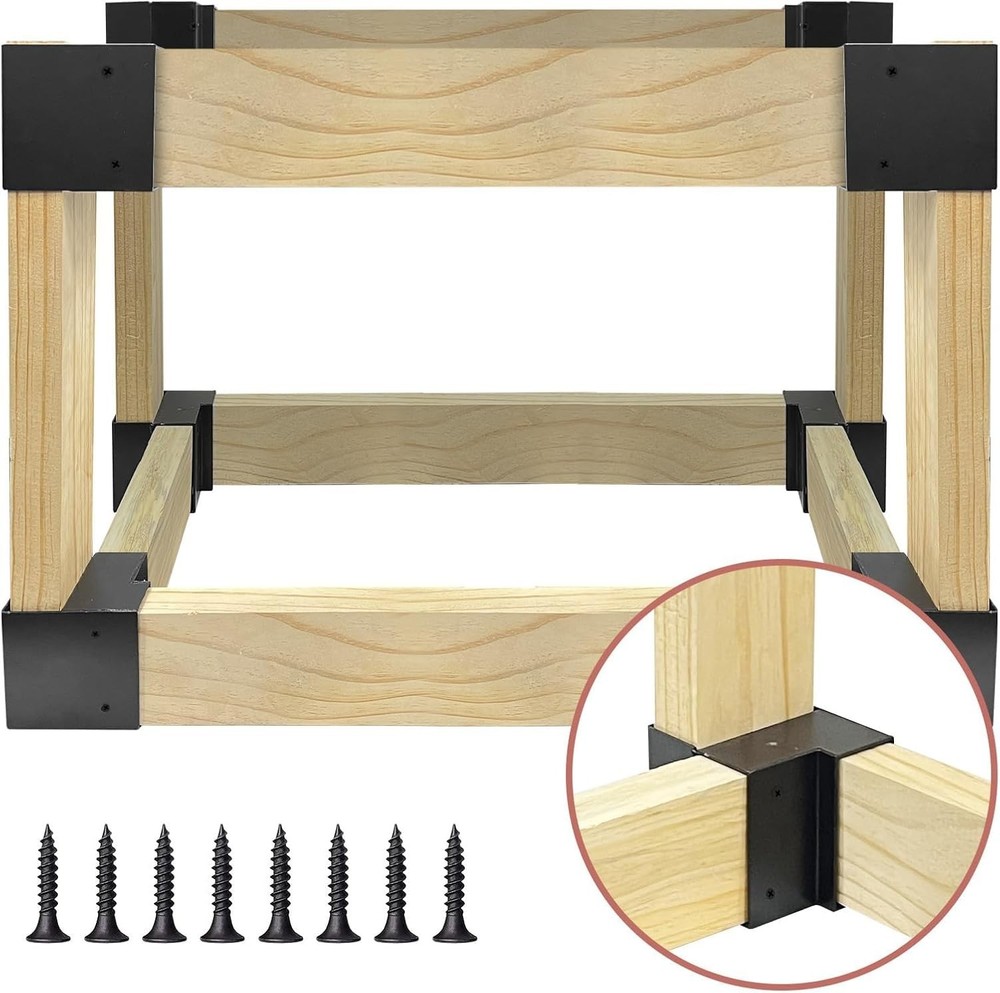 4 Pcs Steel Workbench Corner Brackets for Custom Workbench Shelving Work Table